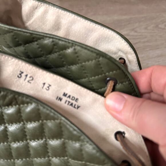 Del Toro Mens Green Quilted Leather Sneaker Shoes size 13 chukka - Picture 5 of 5